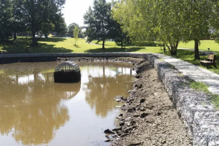 Picture This: Leak at Southwood Park pond
